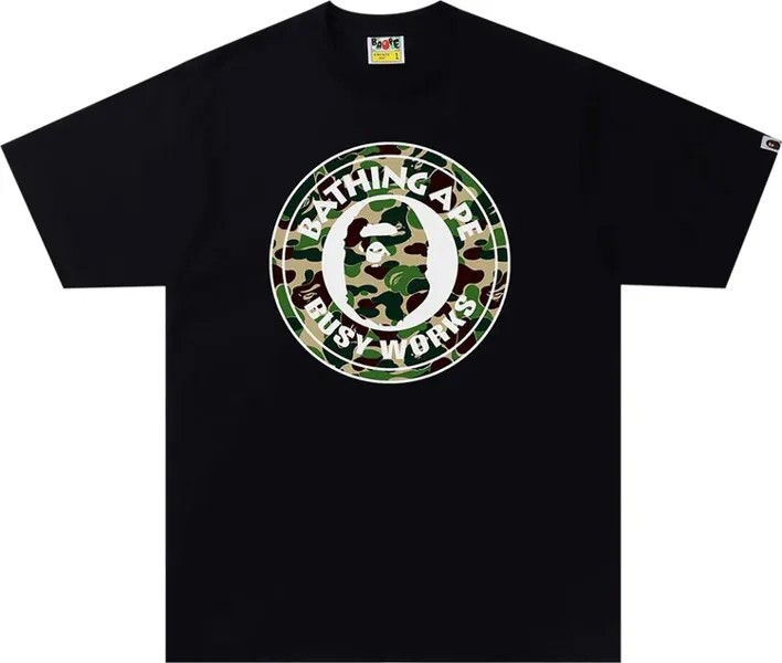 Футболка BAPE ABC Camo Busy Works T-Shirt 'Black/Green', черный