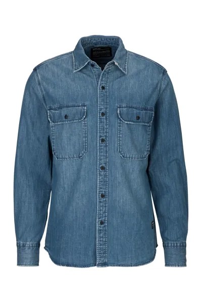 Рубашка Replay Jeans 7 Oz Indigo Cotton Denim, синий