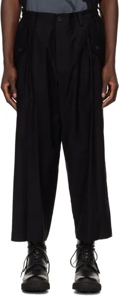 Черные брюки с подвернутыми краями Yohji Yamamoto, цвет Black
