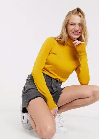 Желтая водолазка с длинными рукавами Only-Желтый