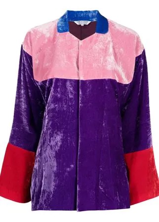 Comme Des Garçons Comme Des Garçons бархатная блузка в стиле колор-блок