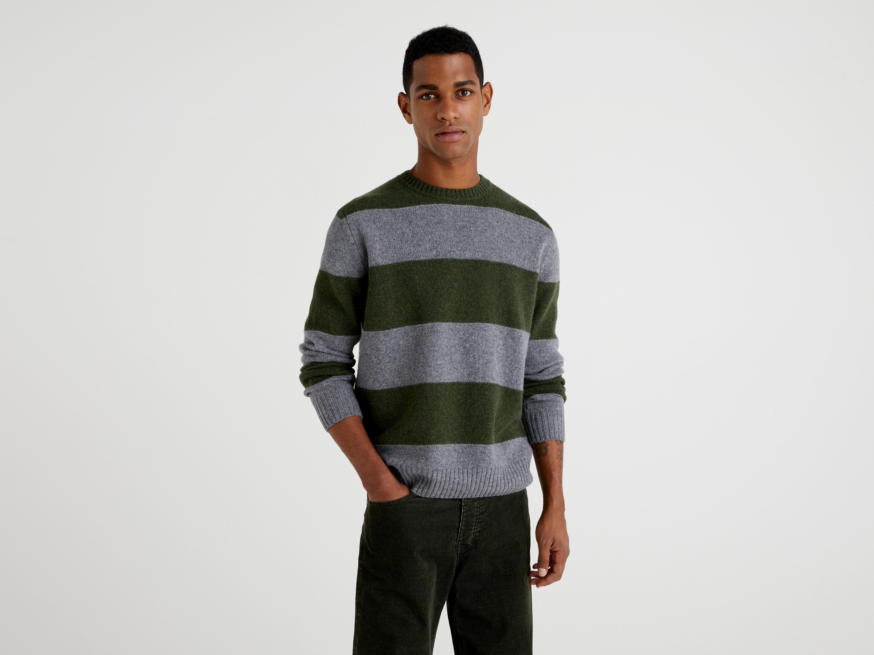 Джемпер мужской United Colors of Benetton 21A_103MK1N24 разноцветный XL