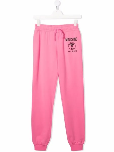Moschino Kids спортивные брюки с логотипом