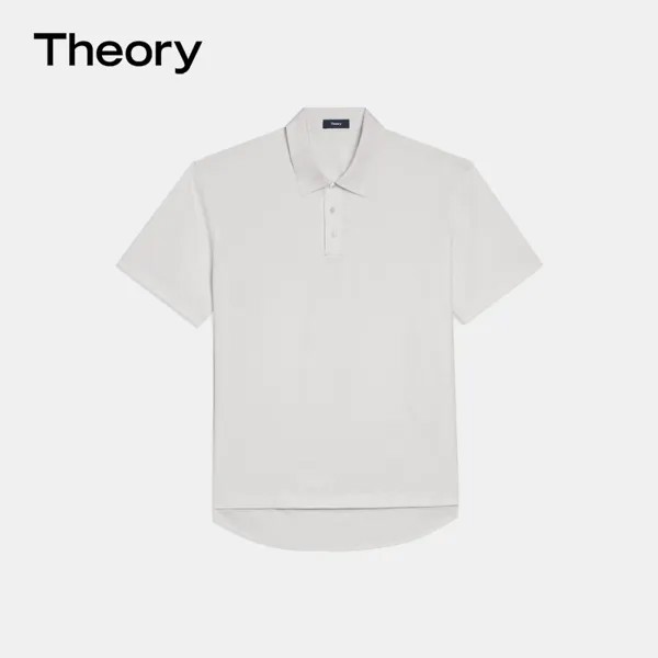Рубашка-поло мужская Theory в стиле пэчворк, белый