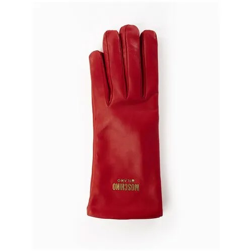 Перчатки MOSCHINO зимние, размер 8.5, красный