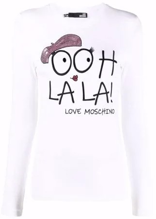 Love Moschino футболка с принтом Ooh La La