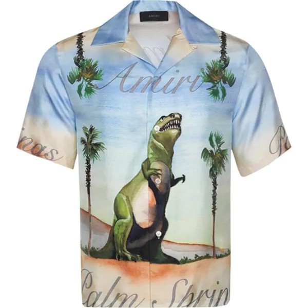 Рубашка Amiri Dinosaur Webster Silk, мультиколор