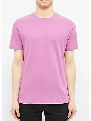 SOULLAND Мужская фиолетовая футболка классического кроя с коротким рукавом L