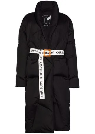 Khrisjoy пуховик Robe с поясом
