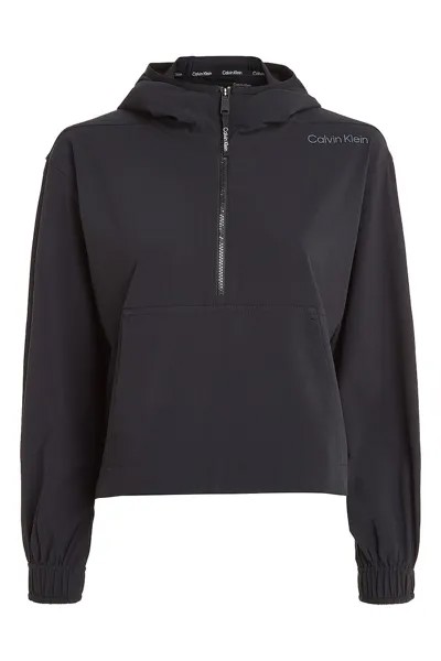 Короткая спортивная куртка с капюшоном Calvin Klein, черный