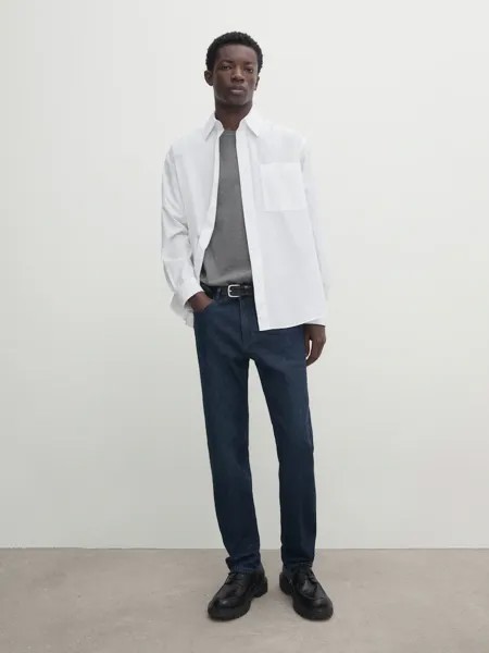 Джинсы узкого кроя Massimo Dutti, индиго