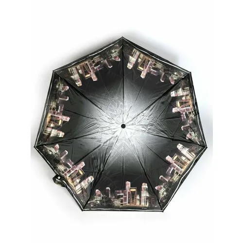 Зонт коричневый, серый