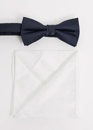 Темно-синий/белый платок для нагрудного кармана и галстук-бабочка Jack & Jones-Мульти