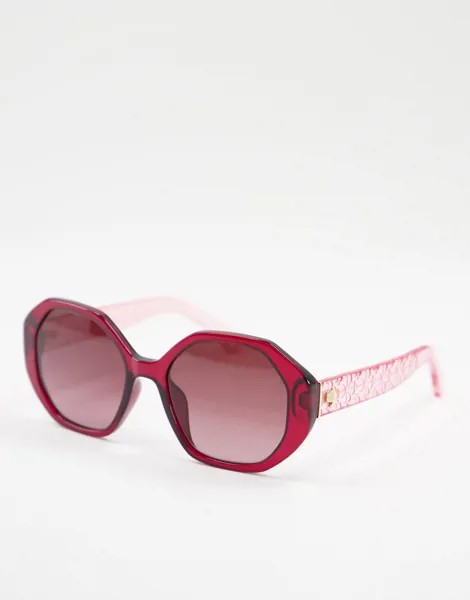 Солнцезащитные очки с квадратными линзами Kate Spade-Красный