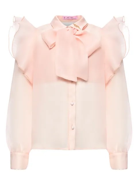 Блуза с бантом, розовая Miss Blumarine