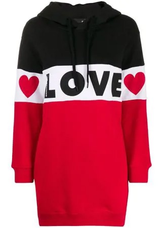 Love Moschino худи с логотипом в стиле колор-блок
