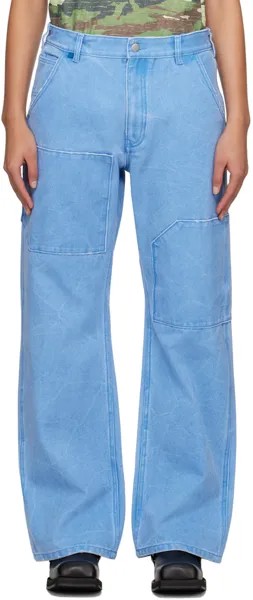 Синие джинсы с нашивками Acne Studios