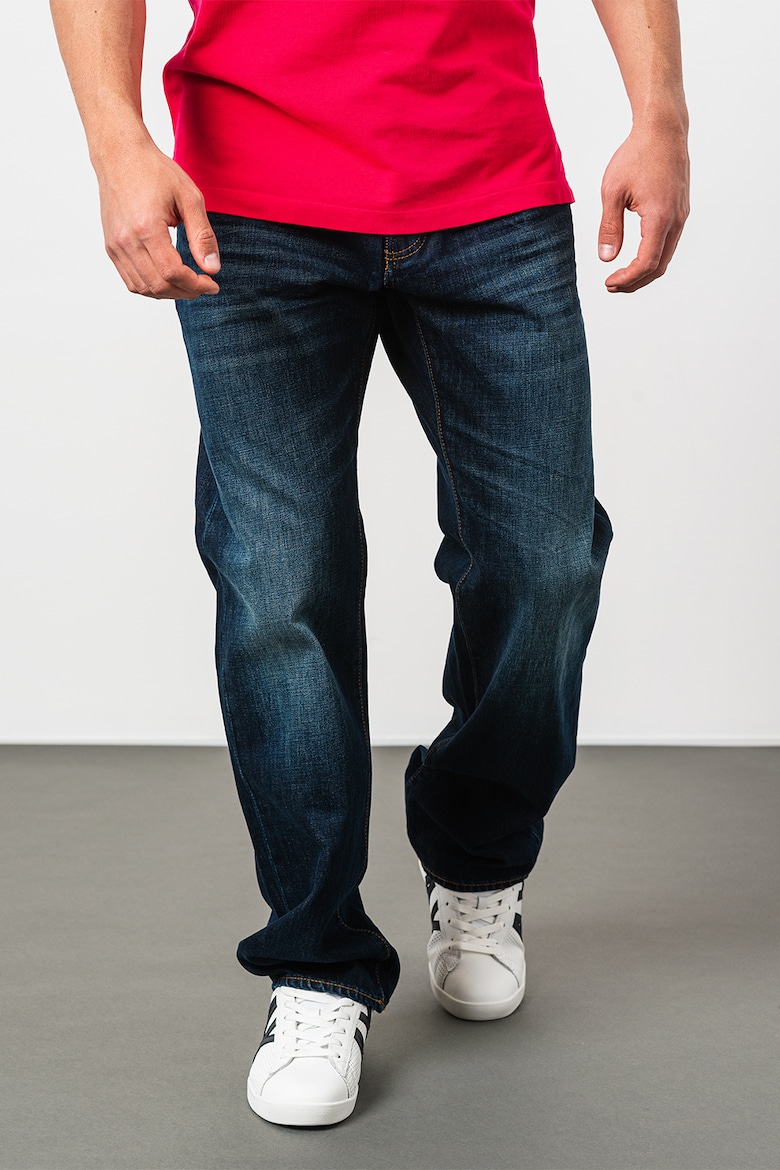 Свободные джинсы с эффектом потертости Armani Exchange, синий