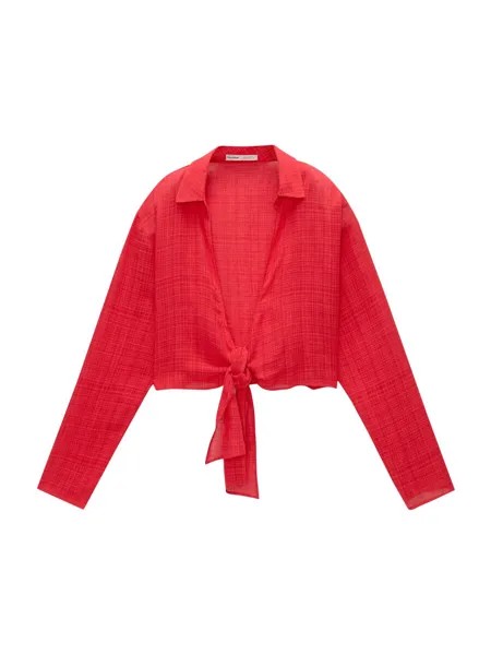 Блуза Pull&Bear, цвет Red/Melon