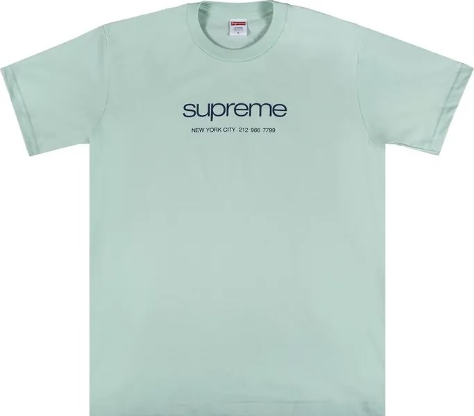 Футболка Supreme Shop Tee 'Light Teal', бирюзовый