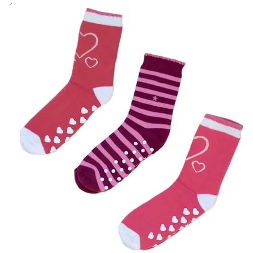 Носки 3шт Aviva kids collection 31/34, носки детские махровые со стоперами, антискользящие следочки, теплые, зимние, комплект 3шт