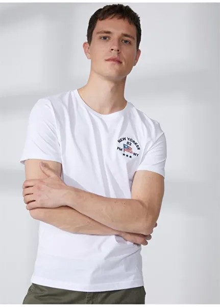 Белая мужская футболка с круглым вырезом FM23S21TGWHITE Fred Mello, белый