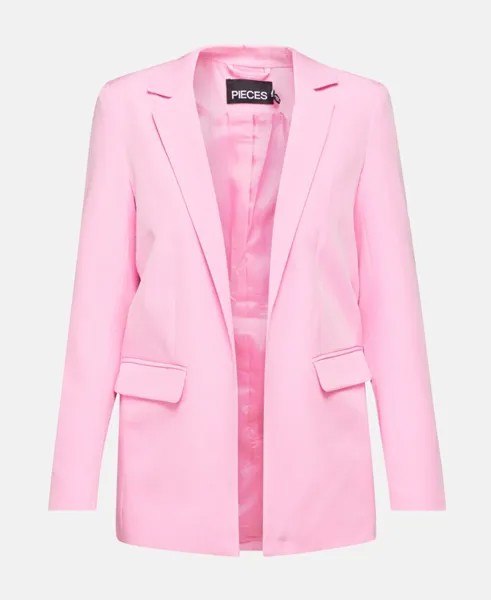 Длинный пиджак Pieces, розовый