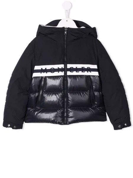 Moncler Enfant пуховик со вставками