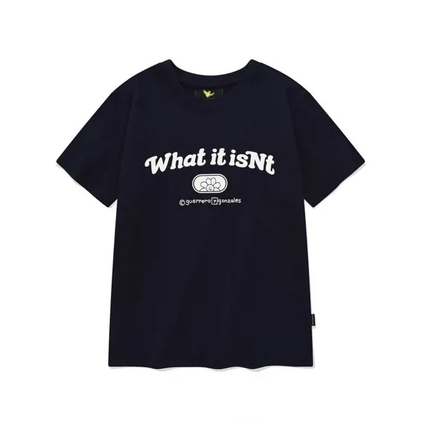 WHATITISNT  WMS WT Arch Logo Short Sleeve T-shirt Navy