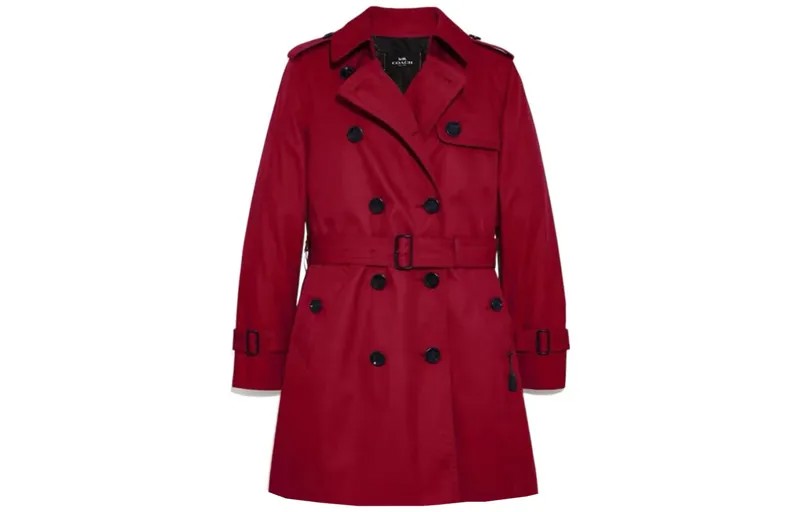 Женский тренч COACH, цвет Red
