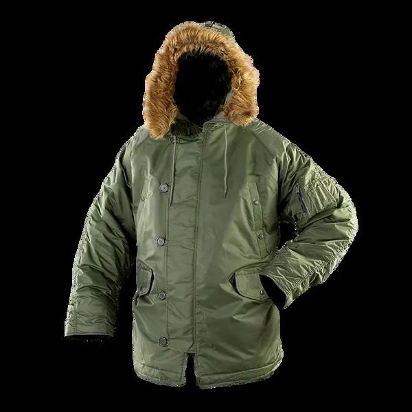 Длинная зимняя мужская куртка с меховым воротником и капюшоном, теплая Мужская парка с длинным рукавом, военные канадские пуховики, куртки, ...