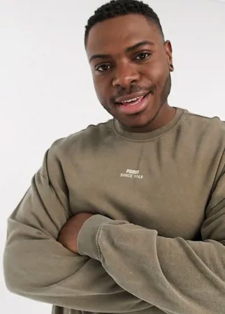 Джоггеры в стиле oversized коричневого цвета Puma Plus эксклюзивно для ASOS-Коричневый
