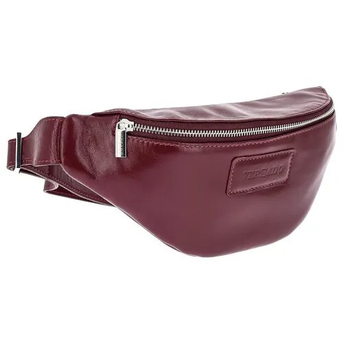 Мужская кожаная поясная сумка Versado B531 bordo