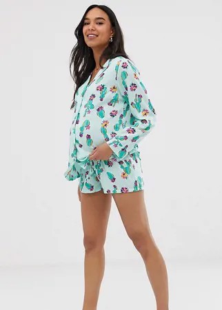 Пижама из 100% модала ASOS DESIGN Maternity-Мульти