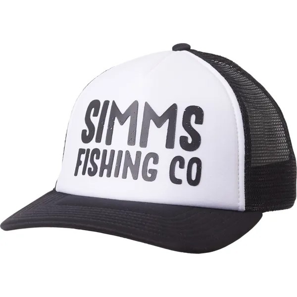 Кепка-кепка Simms Co Throwback Trucker — черно-белый цвет — НОВИНКА!