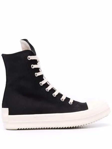 Rick Owens высокие кеды из канваса