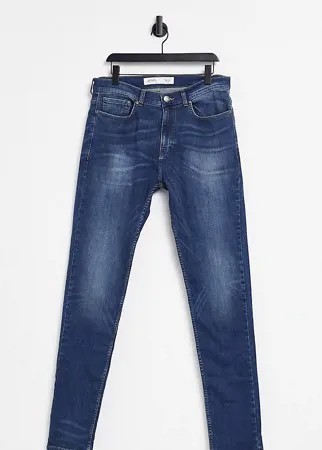 Синие зауженные джинсы Burton Menswear Big & Tall-Голубой