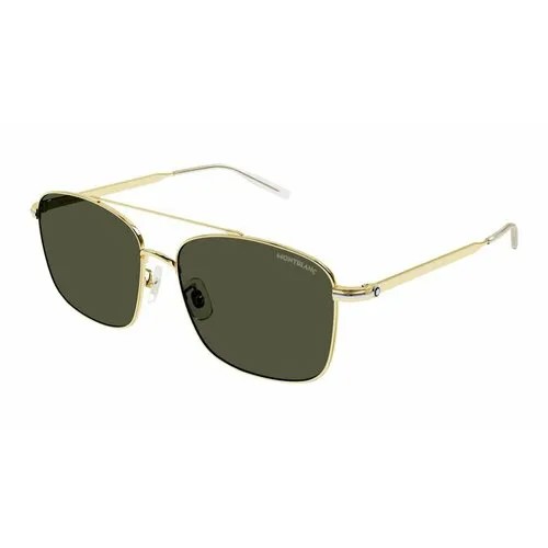 Солнцезащитные очки Montblanc MB0236SK 003, прямоугольные, оправа: металл, для мужчин, черный