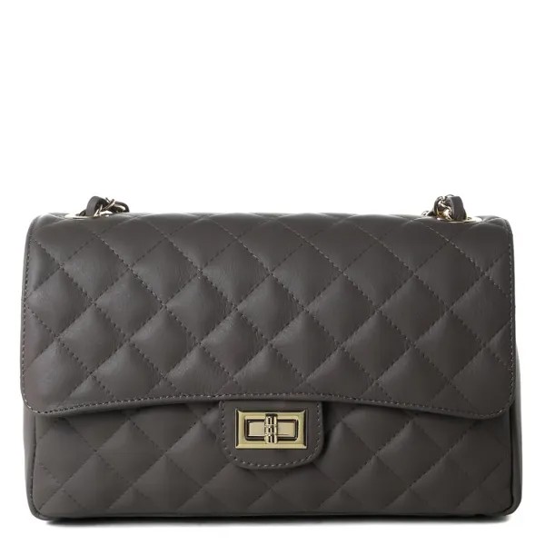 Сумка женская Pierre Cardin 1371 коричнево-серый, 16х28х9 см