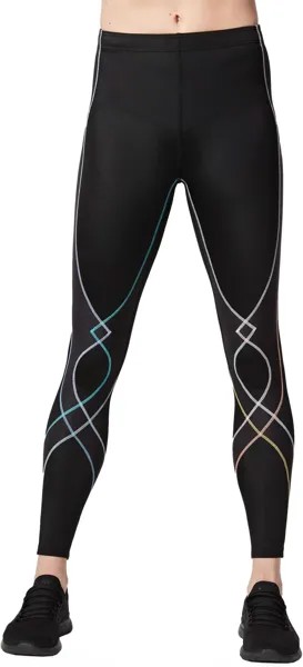 Брюки Stabilyx Joint Support Compression Tights CW-X, цвет Black/Gradient Rainbow