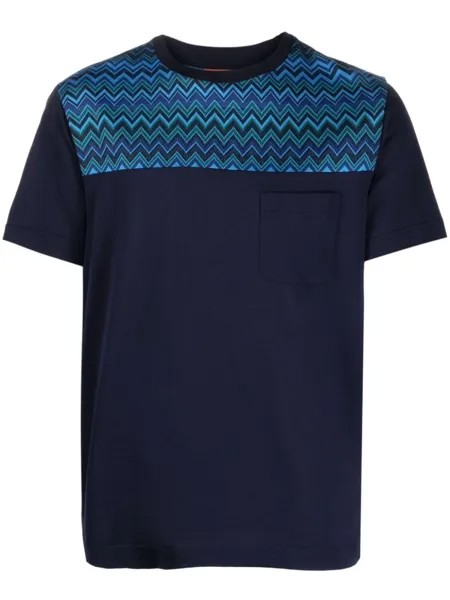 Футболка с узором зигзаг Missoni, синий