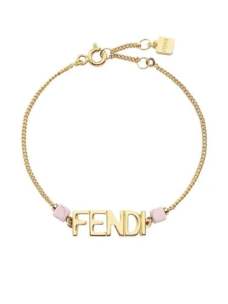 Fendi цепочный браслет Signature с логотипом