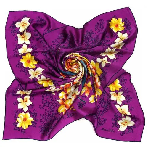 Фиолетовый платок с мелкими цветами Marina D'este 812013