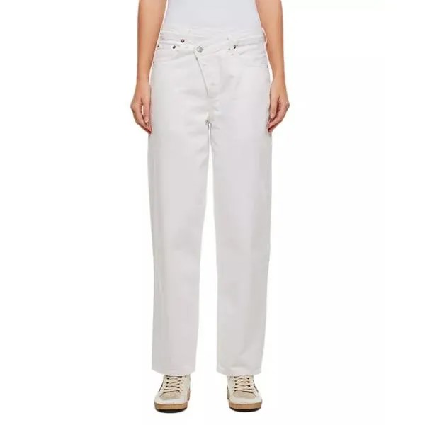 Джинсы criss cross regular denim pants Agolde, белый