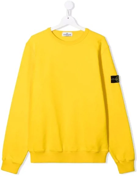 Stone Island Junior толстовка с нашивкой-логотипом