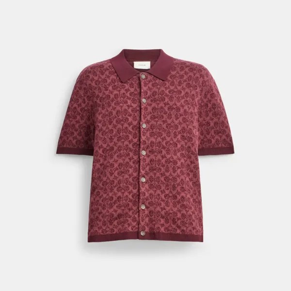 Поло COACH Signature, цвет Dark Red