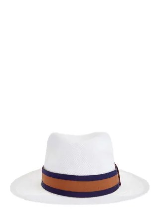 Плетеная шляпа-трилби с лентой грогрен