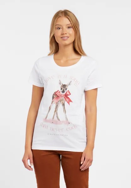 Футболка с принтом DEER RODEO Einstein Newton, цвет weiß