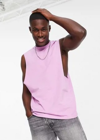 Фиолетовая майка свободного кроя ASOS DESIGN-Фиолетовый цвет