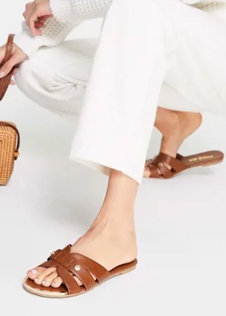Светло-коричневые сандалии с декоративным узлом Miss KG Dallas-Коричневый цвет